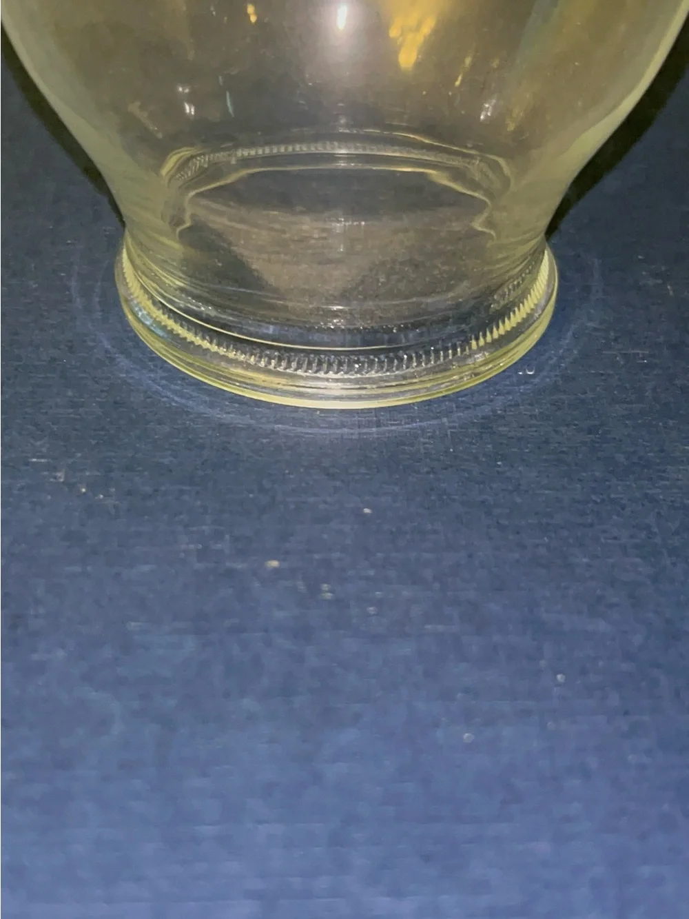Clear Glass Hurricane Lamp Shade with Ruffled Rim-6 inch tall